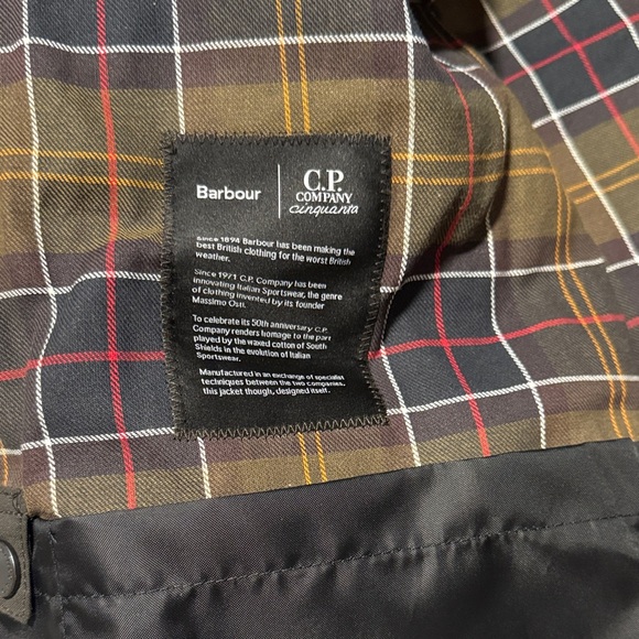 Barbour X CP Company Men's Dark Grey Military Jacket - Picture 2 of 4